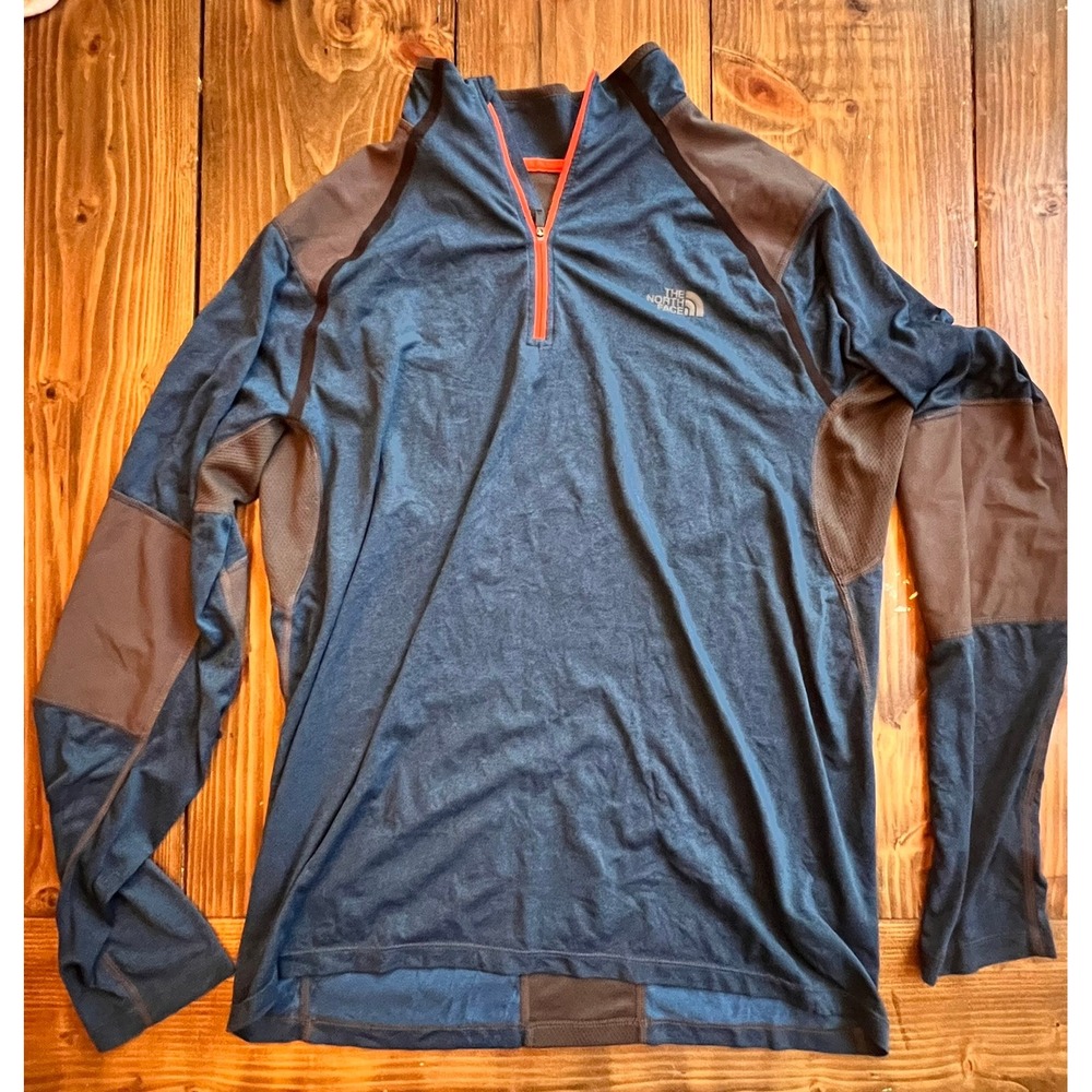 The North Face Flight Series 1/4 Zip Pullover Mens Blue Running Shirt A9FJ